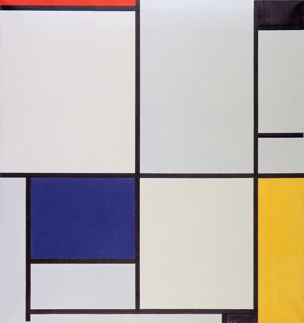 Piet Mondrian abstract painting Tableau I, from 1921